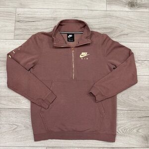 Nike Air Mauve woman/men Zip Up Sweater with Ribbed Cuffs Copper accents,LOVELY.